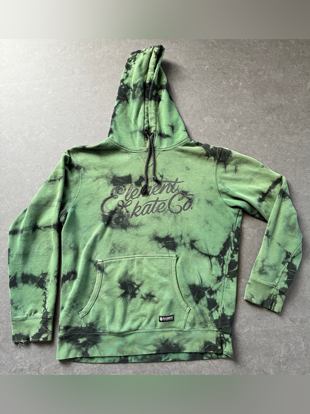 Element Green and Black Tie-Dye Hoodie